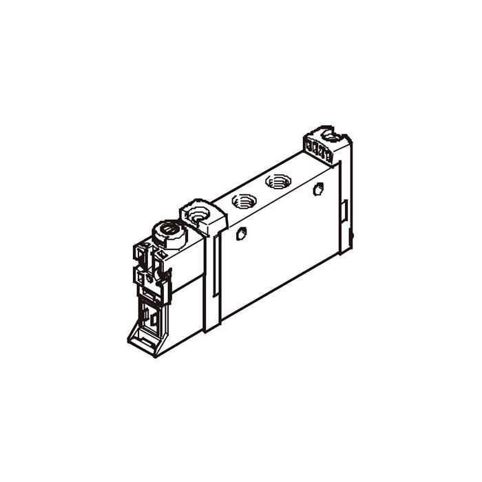 Tubular valve G1/4, three position five-way valve internal pilot, medium drain type, valve width 18 mm, FV-L18-P53E-T-G14, 574432